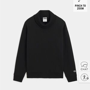 CHAMPION TURTLENECK SWEATSHIRT IN BLACK